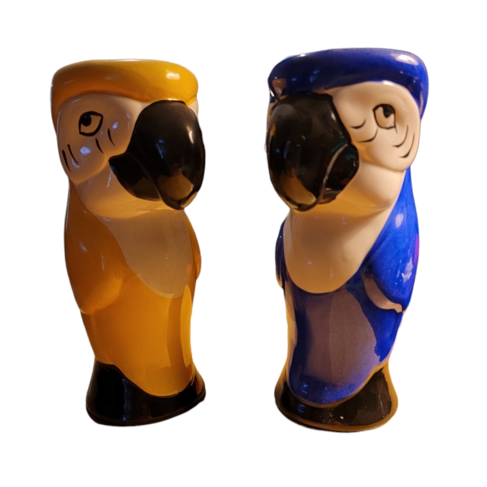 Whimsical Ceramic parrot Tiki cocktail beverage holder/mug